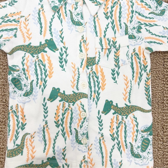 Kate Quinn Crocodile Long Sleeve Military Style Button Up - Picture 7 of 7